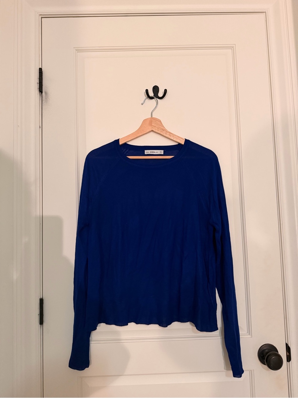 Zara Sheer Lightweight Knit Sweater | Royal Blue | Size S
